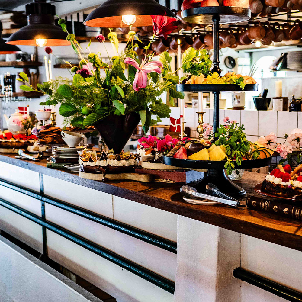 Cake table at Krusmølle