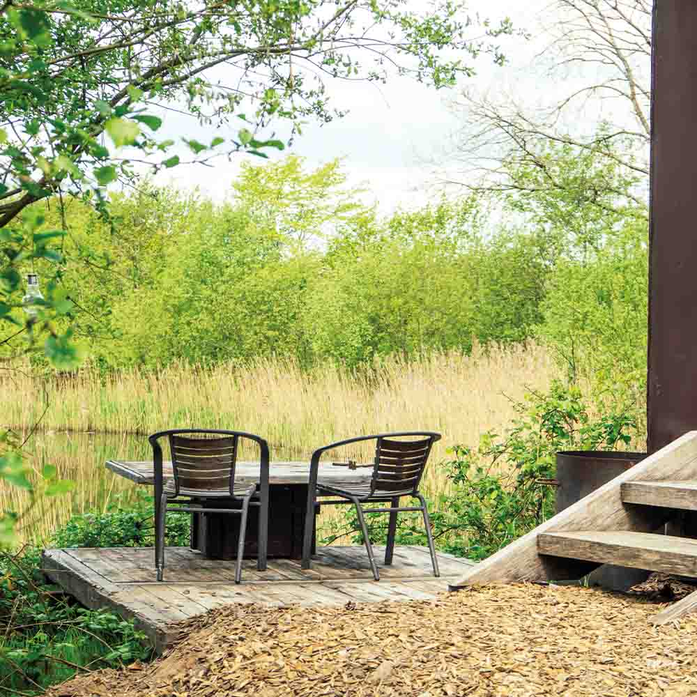 Morgenstemning foran Glamping Vogn nr. 19